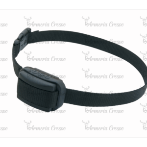 Collar antiladridos Dogtrace D‑Mute negro con correa de nylon regulable y módulo sumergible.