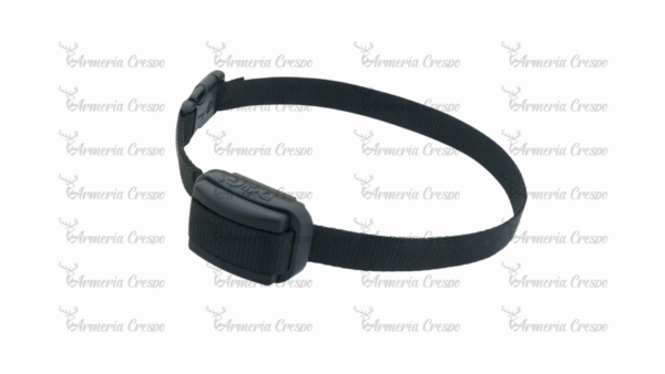Collar antiladridos Dogtrace D‑Mute negro con correa de nylon regulable y módulo sumergible.