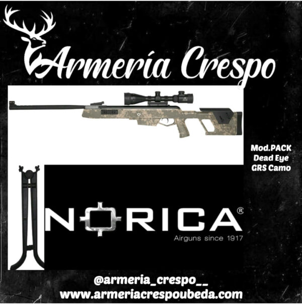 Carabina Plomos Norica CL.4.5 Mod.PACK Dead Eye GRS CAMO