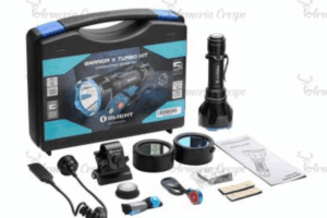 Kit de caza linterna LED recargable Warrior X Turbo 1.100 lum. Olight