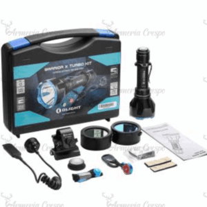 Kit de caza linterna LED recargable Warrior X Turbo 1.100 lum. Olight