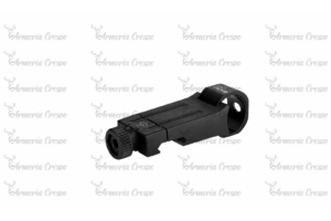 Montura lateral weaver para acoplar la linterna al rifle.