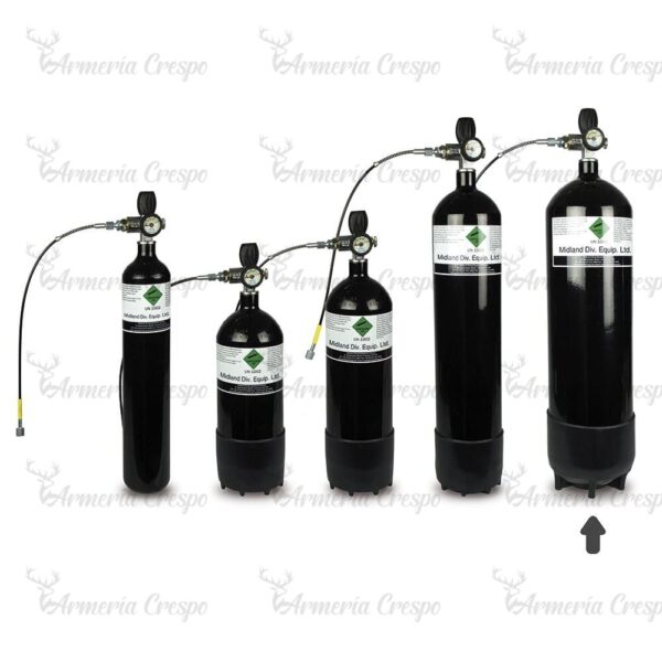 BOTELLA 12 LITROS PCP 300 BARES KIT COMPLETO