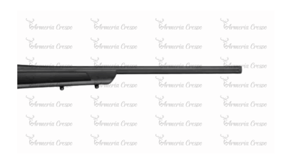 Rifle CVA Cascade con culata sintética negra, raíl Picatinny y cañón Cerakote roscado.
