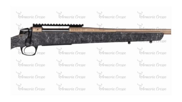 Rifle CVA Cascade LRX Smoked con culata ajustable, carrillera regulable y acabado smoked Cerakote cobre.