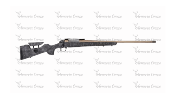 Rifle CVA Cascade LRX Smoked con culata ajustable, carrillera regulable y acabado smoked Cerakote cobre.