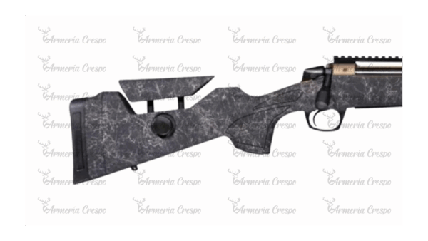 Rifle CVA Cascade LRX Smoked con culata ajustable, carrillera regulable y acabado smoked Cerakote cobre.