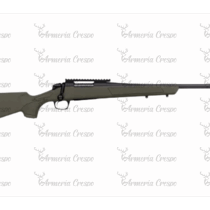 Rifle CVA Cascade ODG con culata sintética verde OD, cañón Cerakote y alza integrada.