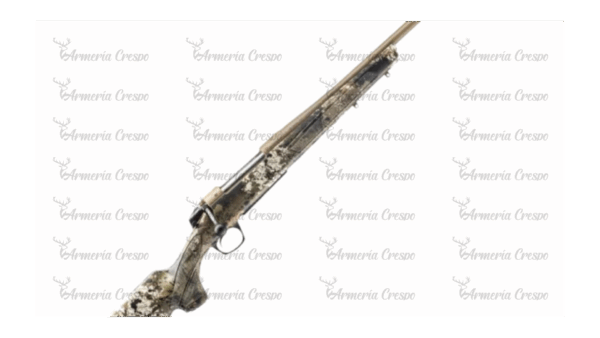 Rifle CVA Cascade Wideland con culata camuflada Wideland y cañón Cerakote bronce.