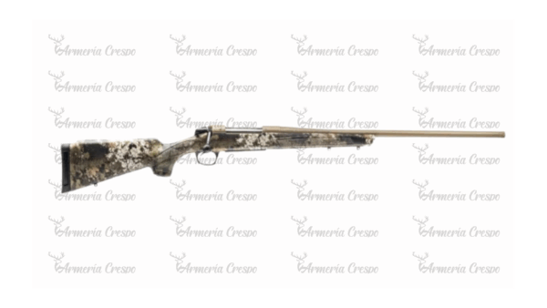 Rifle CVA Cascade Wideland con culata camuflada Wideland y cañón Cerakote bronce.