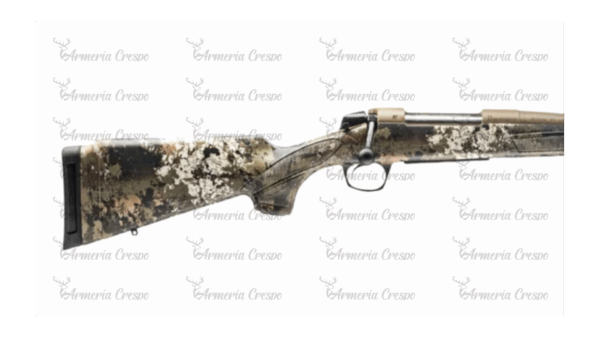 Rifle CVA Cascade Wideland con culata camuflada Wideland y cañón Cerakote bronce.