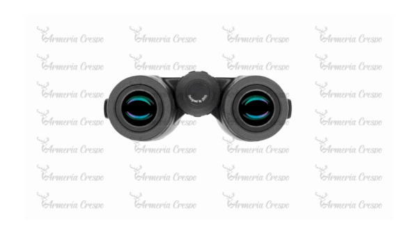 Prismáticos ZEISS Terra ED con gran rueda de enfoque y carcasa compacta en color negro.