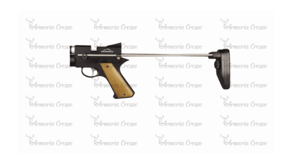 Pistola PCP Arcea-Snowpeak PP750L monotiro/multitiro con silenciador integrado y culata regulable.