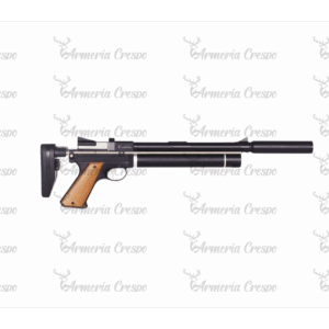 Pistola PCP Arcea-Snowpeak PP750L monotiro/multitiro con silenciador integrado y culata regulable.