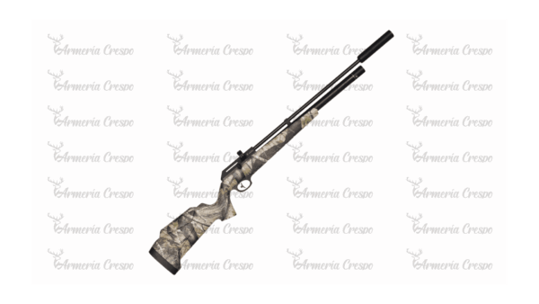 Carabina Arcea-Snowpeak PR900 Gen 3 Camo con depósito 130cc, regulador y silenciador montado.