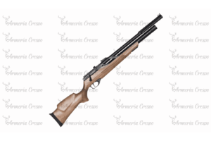 Carabina PCP Arcea-Snowpeak T-REX Madera con depósito 230cc, cerrojo reversible y culata de madera.