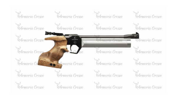 Pistola PCP Arcea Voguel-26 monotiro 4,5 mm con depósito 78cc y empuñadura de madera.
