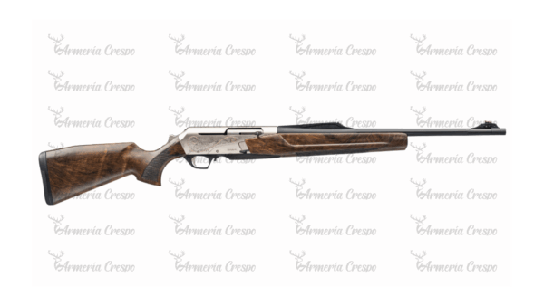 Rifle semiautomático Browning BAR 4X Ultimate con cañón roscado y culata de madera.